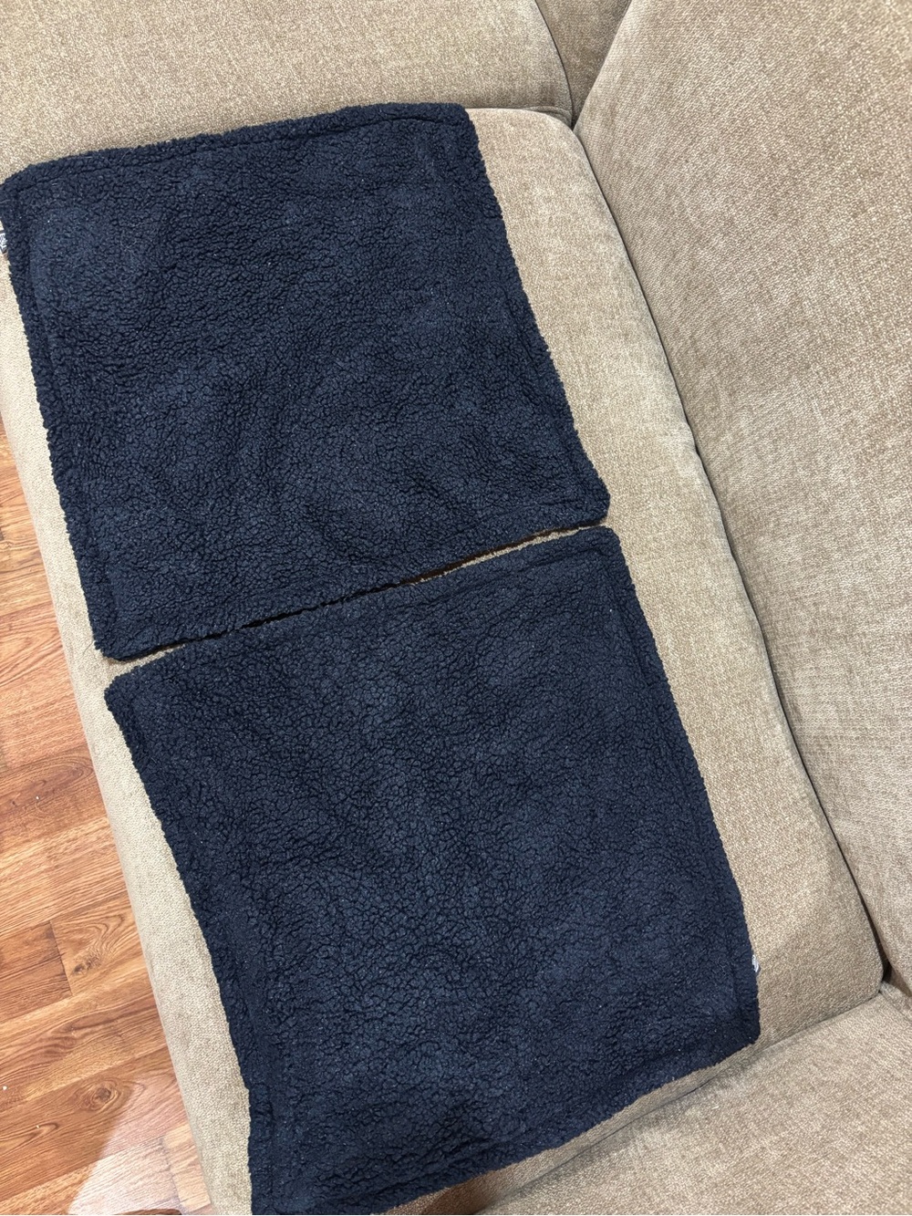 Blue Sherpa Pillow Covers - 16 inch